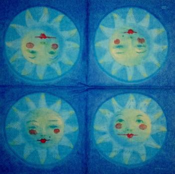 111 Sterne - 3-lagig(blau) - ppd - Künstler - CS
